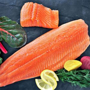 急凍 刺身級三文魚半邊 (完全修剪去骨去皮)