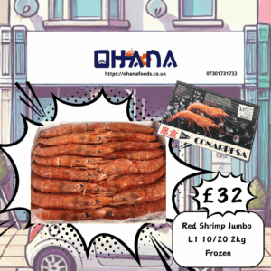 Red Shrimp Jumbo L1 10/20 2kg Frozen